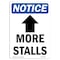 Signmission OSHA Notice Sign, 10" Height, Rigid Plastic, More Stalls (Up Arrow) Sign With Symbol, Portrait OS-NS-P-710-V-14255 - alternate 1